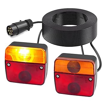 Amazon | Aoling トレーラー テールランプ 12V 赤 黄 2色 EU 7